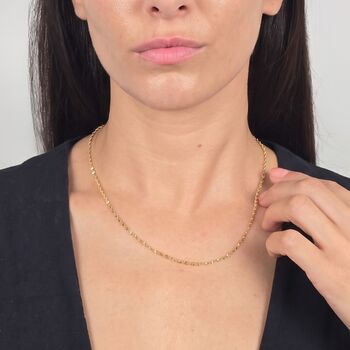 18ct Gold Filled Singapore Twisted Rope Chain Necklace, 3 of 4