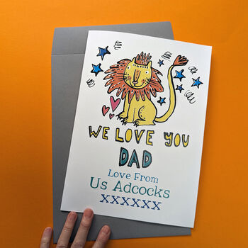 Personalised Big Dear Dad Card, 4 of 5