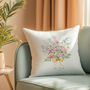 Delicate Family Bunch Cushion | Gift For Her, thumbnail 3 of 9