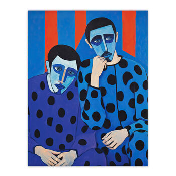 The Boys In Blue Bright Bold Modern Men Wall Art Print, 6 of 6