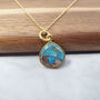 18k Gold Vermeil Plated Opal And Turquoise Necklace, thumbnail 1 of 6