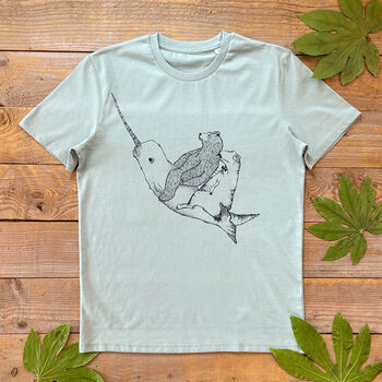 Narwhal And Bear Men's Organic T Shirt, 3 of 7