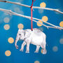 Indian Elephant Christmas Tree Decoration, thumbnail 1 of 4