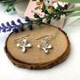 Sterling Silver Mini Lily Flower Earrings, thumbnail 3 of 12
