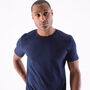 Two Pack Navy And Pale Blue Organic Plain T Shirts, thumbnail 3 of 7