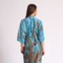 Handmade Blue Japanese Silk Blend Kimono Robe, thumbnail 6 of 6