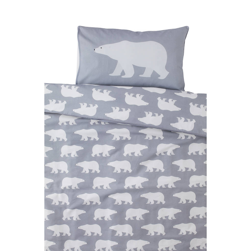 Polar Bear Print Children S Bedding Set, Bear Bedding King