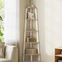 Corner Shelf Five Tier Bookcase Ladder Storage Unit, thumbnail 3 of 8