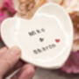 Personalised Wedding Gift Ring Dish Letterbox Friendly, thumbnail 1 of 7