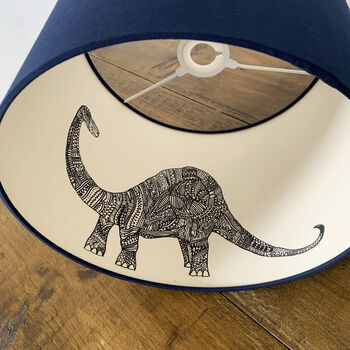 Inside Out Dinosaur Drum Lampshade, 2 of 7