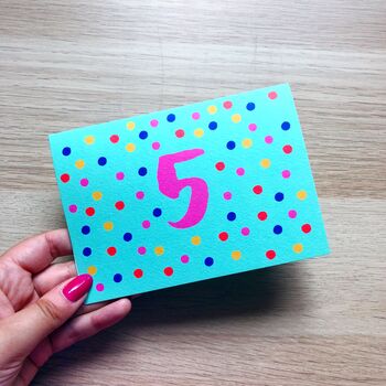 Colourful 5th Birthday Card, 3 of 3