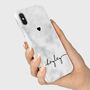 Personalised Silver Marble Heart Phone Case, thumbnail 3 of 6