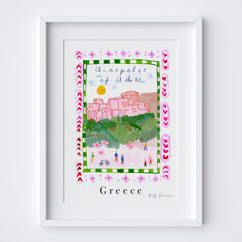 Acropolis Greece Art Print, Athens City Scene, 3 of 7