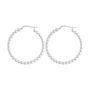 Beaded Hoop Earrings In Gold Plate Or Silver, thumbnail 5 of 6