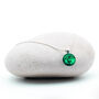 Emerald Green Fused Glass Pendant Necklace, thumbnail 2 of 12