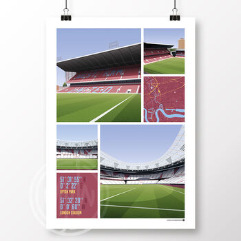 West Ham Views Of Upton Park And London Stadium Poster, 2 of 6