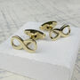 Rose Gold Colour Infinity Cufflinks, thumbnail 3 of 5