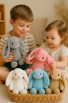 Personalised Bunny Soft Toy – Gift For Baby | Plushie, 2 of 5