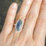 Oval Sapphire Ring In Sterling Silver, thumbnail 3 of 3