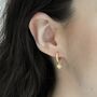 Opal Starburst Drop Hoop Earrings, thumbnail 5 of 10