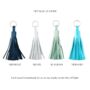 Metallic Leather Tassel Keyring, thumbnail 6 of 6