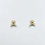 Bee Gold Plated And Cubic Zirconia Studs, thumbnail 4 of 8
