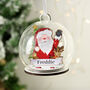 Personalised Santa Glass Bauble, thumbnail 2 of 4
