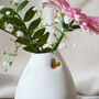 Porcelain Bud Vase With An Embossed Heart, thumbnail 6 of 12