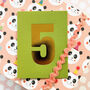 Gold Foiled Number Five Card, thumbnail 3 of 5