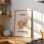 Italian Peach Art Print Poster, Verona Italy, Fruit, Hand Drawn, thumbnail 3 of 4