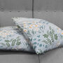 Blue Decorative Cushion Cover With Daisy Design, thumbnail 4 of 7