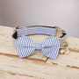 The Chichester Horizontal Striped Dog Collar Bow Tie, thumbnail 1 of 4