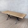 Kew Extendable Solid Oak Dining Table X Shaped Legs, thumbnail 1 of 5