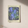 Iris Flower Print For Hope And Wisdom, thumbnail 2 of 5