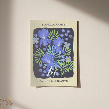 Iris Flower Print For Hope And Wisdom, 2 of 5