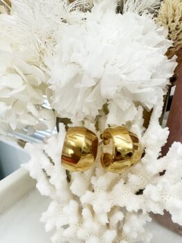 Fern Earrings In Gold 18k Gold Plated Waterproof, 9 of 11