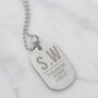 Personalised Initials Steel Dog Tag Necklace, thumbnail 1 of 7