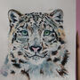 Inky Snow Leopard Large Luxury Cushion And Pad, thumbnail 4 of 4