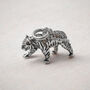 Mens Personalised Sterling Silver Tiger Necklace, thumbnail 1 of 10