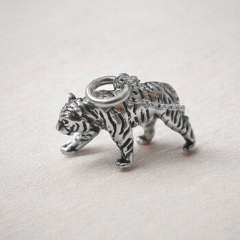 Mens Personalised Sterling Silver Tiger Necklace, 2 of 10