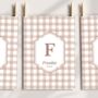 Personalised Blush Gingham Art Print, thumbnail 2 of 5