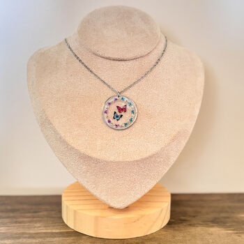 Butterfly Flower Wreath Necklace, 5 of 7