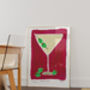 Dry Martini Hand Painted Art Print, thumbnail 1 of 6