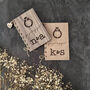 Personalised Wooden Engagement Card Modern Initials, thumbnail 1 of 11