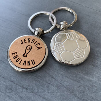 Personalised England World Cup Football Keyring, 3 of 7