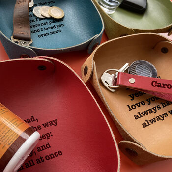 Personalised Genuine Leather Wallet Tray, 3 of 6