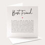 Heartfelt Best Friend Birthday Card, thumbnail 1 of 4
