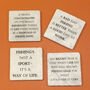 Set Of Four Ceramic Fishing Quotes Coasters, thumbnail 2 of 2