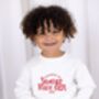 Too Cute For Santa's Naughty List Embroidered Personalised Sweatshirt Jumper, thumbnail 3 of 8