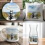 Personalised Husky Dog Beach Walk Collection, thumbnail 1 of 8